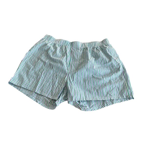 J.Crew Mens Green & Blue Striped Cotton Boxer Boxers Size L Underwear - Picture 2 of 4